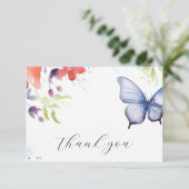 Bruidsfeest met Vlinders Bedankkaart (Staand voorkant)
