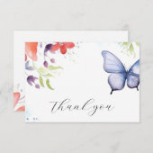 Bruidsfeest met Vlinders Bedankkaart (Voorkant / Achterkant)