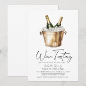 Bruidsfeest met wijnproeverij kaart (Voorkant / Achterkant)