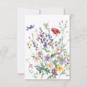 Bruidsfeest met wilde bloemen bedankkaart (Achterkant)