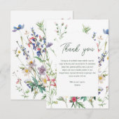 Bruidsfeest met wilde bloemen bedankkaart (Voorkant / Achterkant)