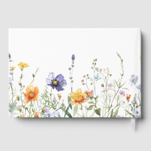 Bruidsfeest met wilde bloemen gastenboek (Achterkant)