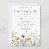 Bruidsfeest met wilde bloemen kaart (Voorkant)