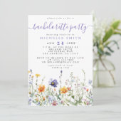 Bruidsfeest met wilde bloemen kaart (Staand voorkant)