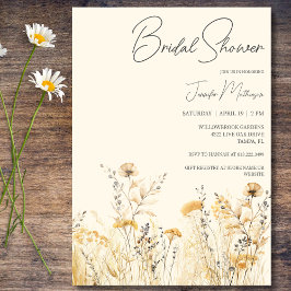 Bruidsfeest met wilde bloemen kaart