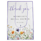 Bruidsfeest met wilde bloemen medium cadeauzakje (Achterkant)