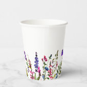 Bruidsfeest met wilde bloemen papieren bekers (Rechts)