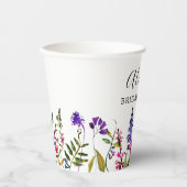 Bruidsfeest met wilde bloemen papieren bekers (Voorkant)