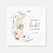 Bruidsfeest met wilde bloemen servet (Voorkant)