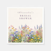 Bruidsfeest met wilde bloemen servet (Voorkant)