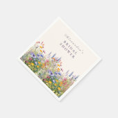 Bruidsfeest met wilde bloemen servet (Hoek)