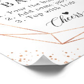 Bruidsfeest Mimosa Bar Bord Blush Paarse Bloemen Poster (Hoek)