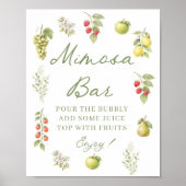 Bruidsfeest Mimosa Bar Bord Vers uit de Markt Poster (Voorkant)