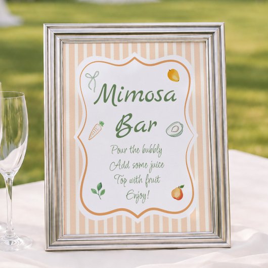 Bruidsfeest Mimosa Bar Rechtstreeks van de Markt Poster