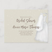 Bruidsfeest Minimalistisch Eenvoudige Trouwjurk Briefkaart (Voorkant)