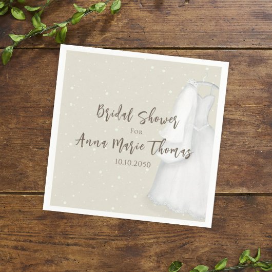 Bruidsfeest Minimalistisch Eenvoudige Trouwjurk Servet