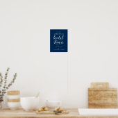 Bruidsfeest, modern Navy Blue-huwelijkslettertype Poster (Keuken)