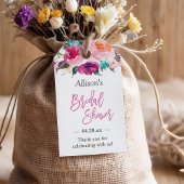 Bruidsfeest Moderne Waterverf Bloemige Dankjewel Cadeaulabel