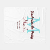 bruidsfeest monogram naam datum plaats si fleece deken (Voorkant (Horizontaal))