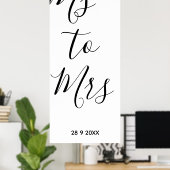 Bruidsfeest Ms tot Mevrouw Poster (Thuiskantoor)