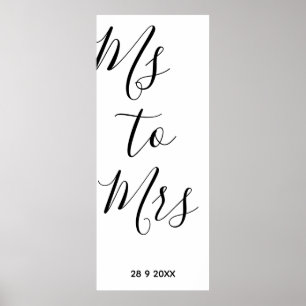 Bruidsfeest Ms tot Mevrouw Poster