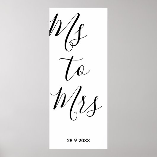 Bruidsfeest Ms tot Mevrouw Poster (Voorkant)
