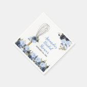 Bruidsfeest Navy Floral Soon to be Whisked Away Servet (Hoek)