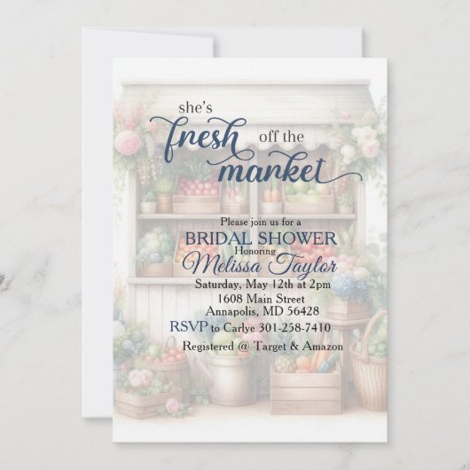 Bruidsfeest net van de markt kaart (Voorkant)