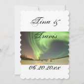 Bruidsfeest Noordelijke Licht Gast Kaart (Achterkant)