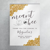Bruidsfeest Ontvangstbord "Meant to Bee" Poster