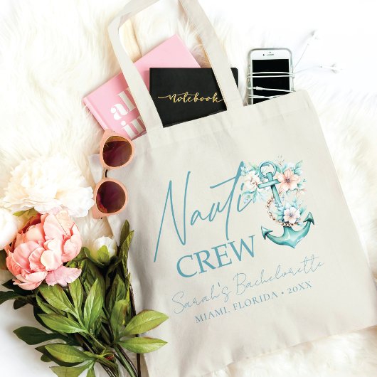Bruidsfeest op cruise aangepaste Nauti Crew Tote Bag