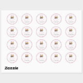Bruidsfeest op de verse markt ronde sticker (Vel)