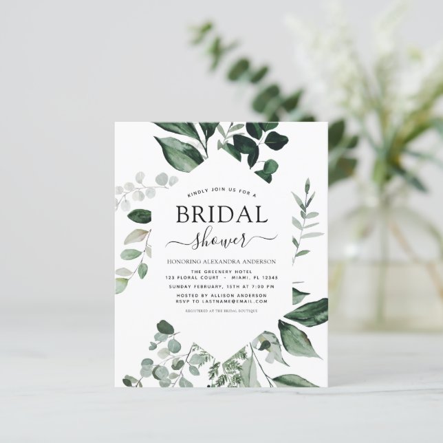 Bruidsfeest op een budget Eucalyptus Lente Groene  (Staand voorkant)