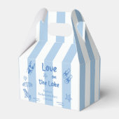 Bruidsfeest op het meer bedankdoosjes (Achterkant)