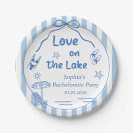 Bruidsfeest op het meer  papieren bordje