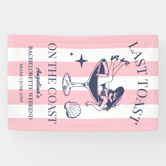 Bruidsfeest op het strand: laatste toost aan de ku spandoek (Horizontaal)