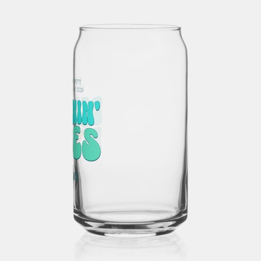 Bruidsfeest op het strand Meisjes Strand Bruidsmei Blikvorm Glas (Links)