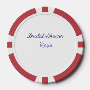 Bruidsfeest paars voeg naam datum elegantstijlvol poker chips