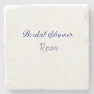 Bruidsfeest paars voeg naam datum toe elegantstijl stenen onderzetter