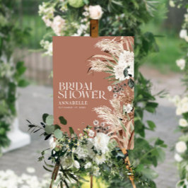 Bruidsfeest pampas terracotta moderne terracotta poster