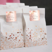 Bruidsfeest pampasgras roze gouden bloemen vierkante sticker