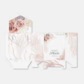 Bruidsfeest Pampasgras Terracotta Gedroogde Palmen Bedankdoosjes (Uitgevouwen)