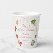 Bruidsfeest Papieren Bekers 'Fresh Off The Market' (Voorkant)