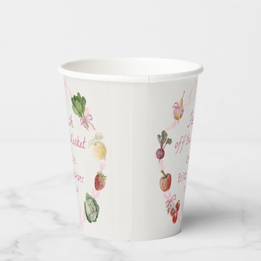 Bruidsfeest Papieren Bekers Vers Van De Markt (Rechts)