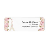 Bruidsfeest, Parijs thema, Eiffeltoren, Bruid Etiket (Voorkant)