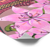 Bruidsfeest Paris roze Eiffeltoren welkom Poster (Hoek)