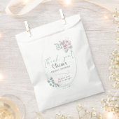 Bruidsfeest Pink En Groene Eucalyptus Bedankzakje (Geknipt)