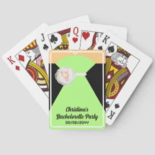 Bruidsfeest Poker Wit en Groen Huwelijk Pokerkaarten