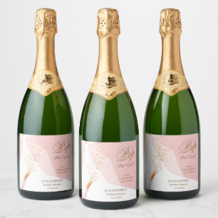 Bruidsfeest Pop de Kurk Blos Roze Sparkling Wijnetiket