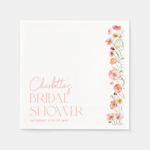 Bruidsfeest Poppy Wilde Bloemen Servet